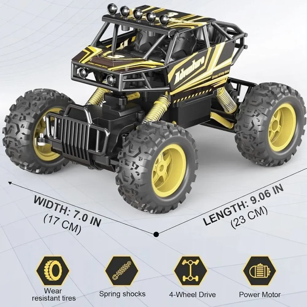 Remote Control Car Boys & Girls All Terrain Monster Truck Rechargeable Batteries